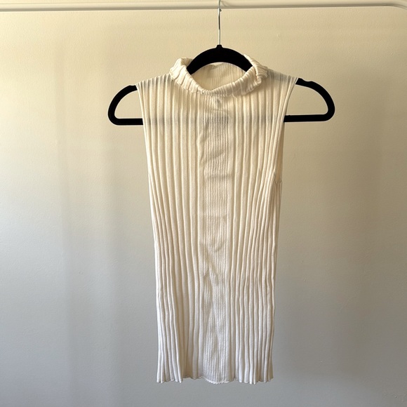 MAISON MERE RIBBED IVORY TOP - Picture 1 of 8